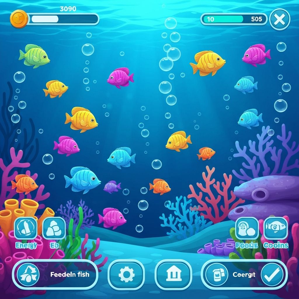 Colorful fish aquarium tank